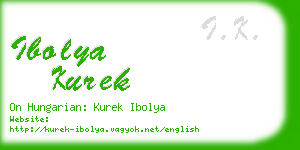 ibolya kurek business card